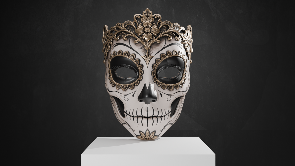 Marigold Calavera Mask