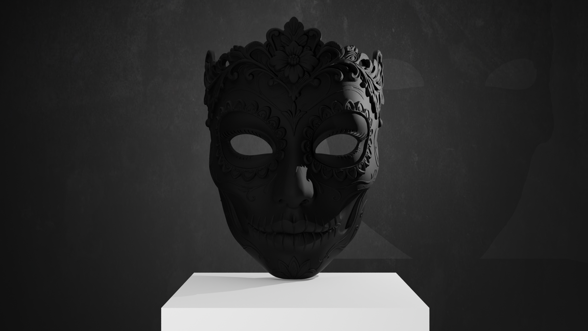 Marigold Calavera Mask
