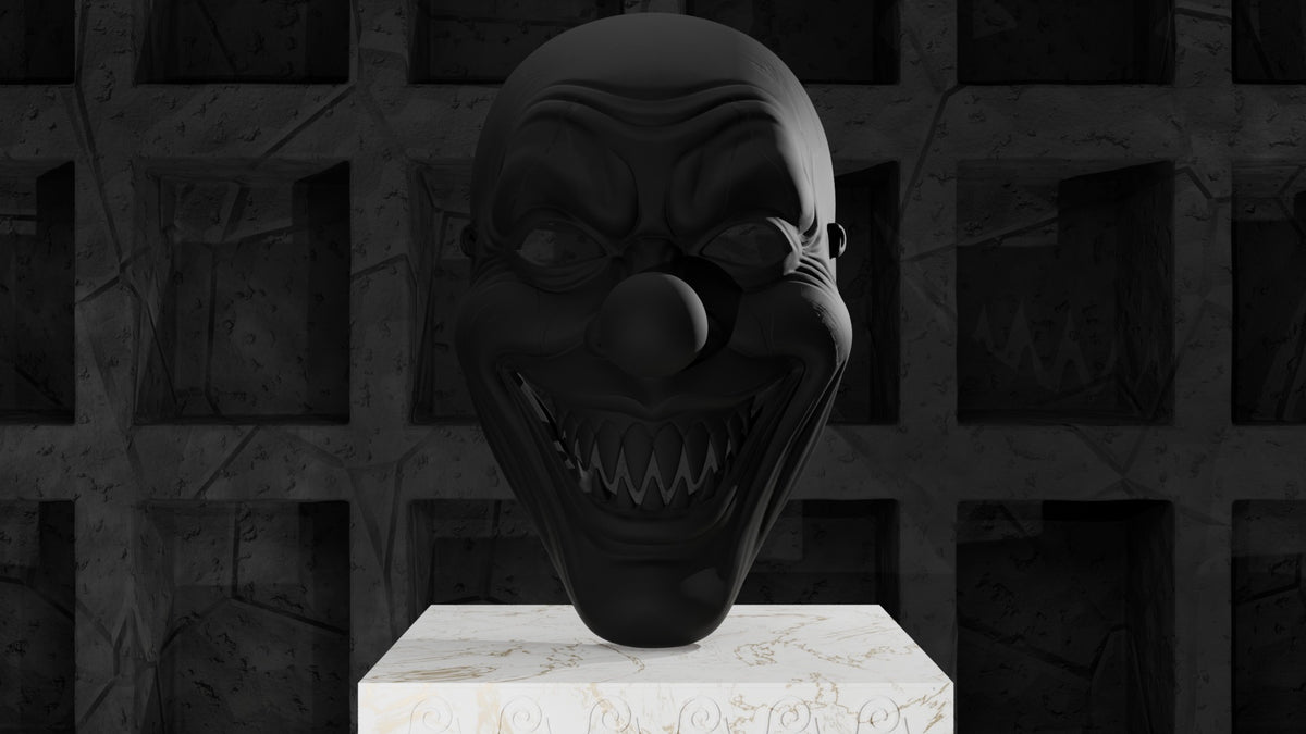 Evil Clown Mask, unpainted