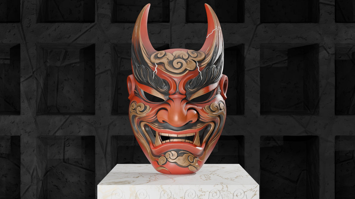 Oni Mask, painted